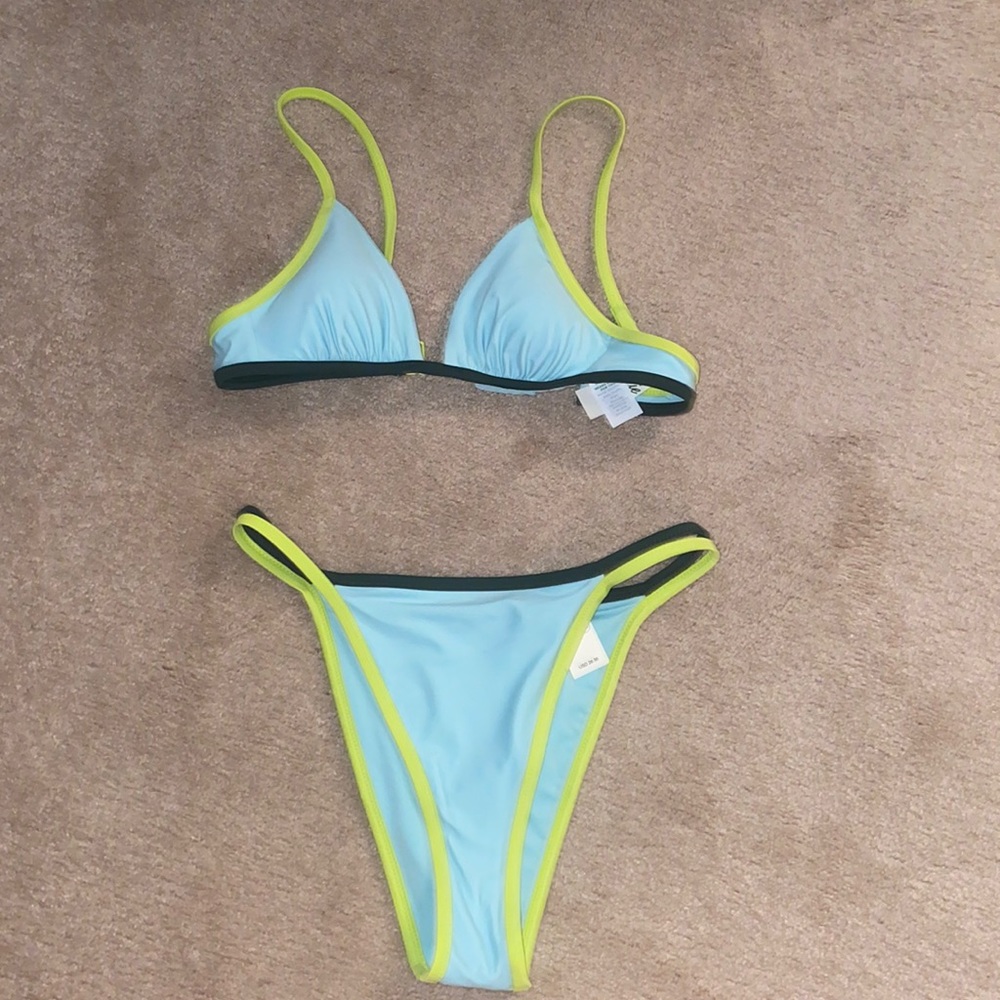 Turquoise and green bikini set NWT. Aerie